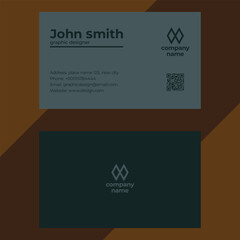 Minimalist Business Card Template with QR Code &ndash; Clean & Professional Design