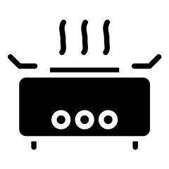 Stove line icon style