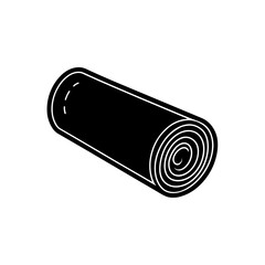 yoga mat rolled up   wellness or exercise symbol  