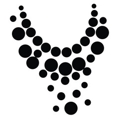 Fashion Designer element isolated beads and sequins on white background