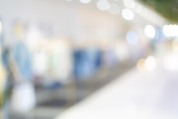 Blurred shopping mall background,Abstract blur and defocus shopping mall in department store interior for background