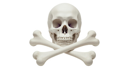 Isolated Skull and Crossbones