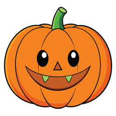 Happy Jack O Lantern Halloween Pumpkin Drawing