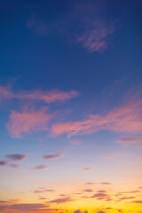 Clouds and pink sky backdrop,Nature beautiful Light Sunset or sunrise sky