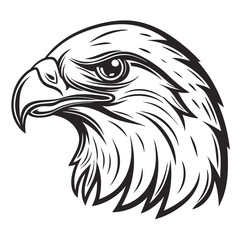 Eagle Head Side Profile Outline