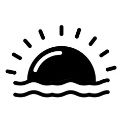 Sunrise Line Icon Style