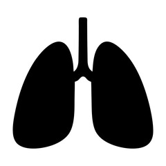 Silhouette of human lungs, a fundamental respiratory system illustration for educational purposes