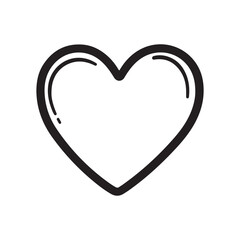 A hand-drawn heart illustration in a simple black line style.