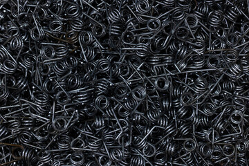 Metal coil spring part texture and background, Metal coils and springs background, Metal tension...