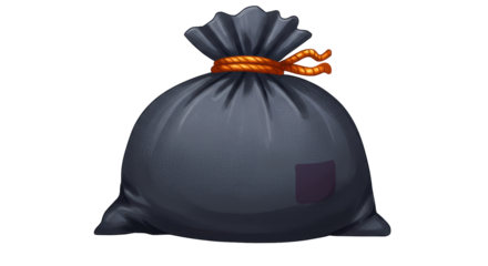 Isolated Garbage Bag