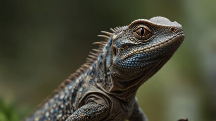 Fototapeta premium Close-up of a lizard with intricate patterns