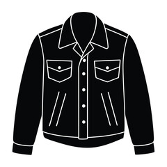 fashion designer element isolated denim jacket on white background
