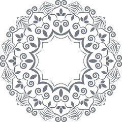 Contrast Mandala with Bold Line Art