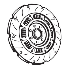 Automotive Clutch Plate Part Outline