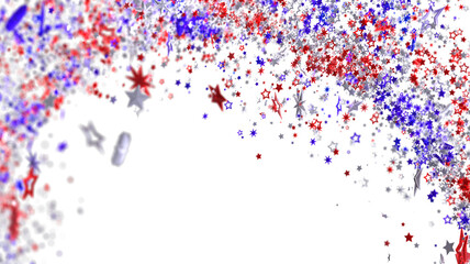 Red, white, and blue stars burst. Perfect for Independence Day, Memorial Day, or 4th of July designs.