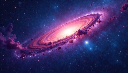 Obraz premium Infinite starry sky, swirling nebulae, vibrant colors , power, colorful, universe