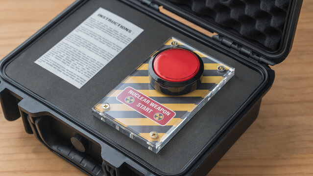 conception of the suitcase containing the nuclear bomb activator button