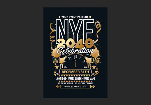 New Year Flyer Template