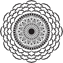 Lined Mandala for Relaxation and Focus