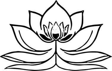 silhoutte lotus flower 
