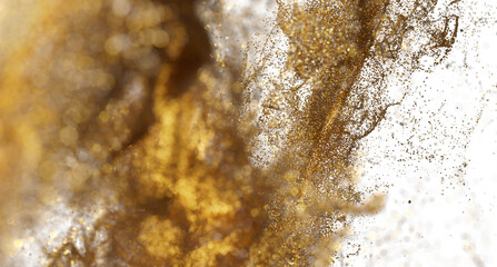 Golden Glitter Explosion: Abstract Background Texture
