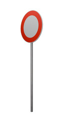 No Entry Road Sign, Isolated on Transparent Background, PNG