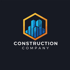 Real Estate logo,Real Estate, Building and Construction Logo Vector Design