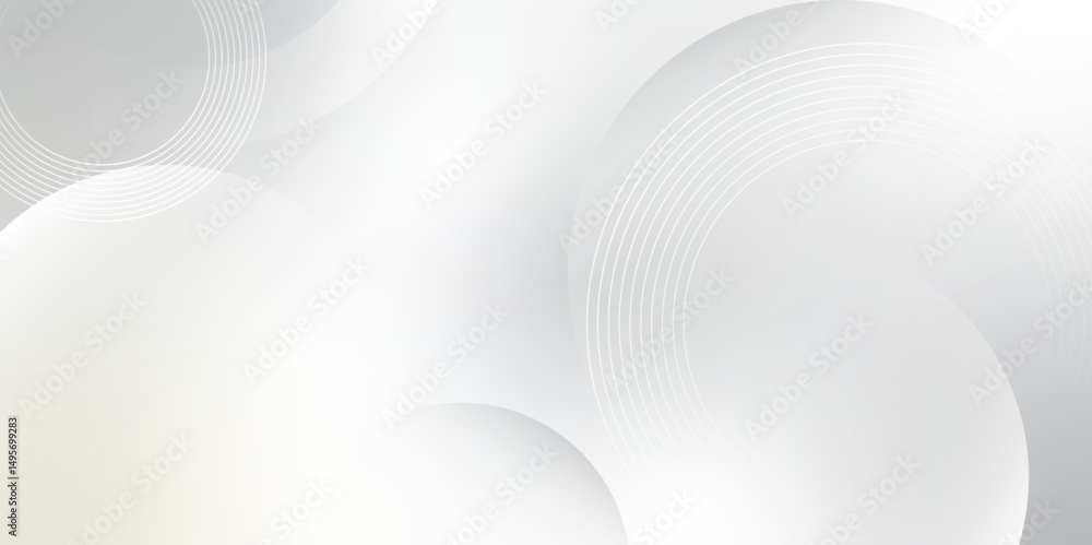 Poster abstract background with circle white abstract geometric background with soft light white paper circ