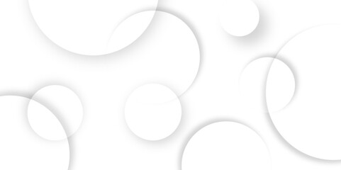 Abstract background with circle white abstract geometric background with soft light white paper circles in design .Gray abstract. Modern design background for report and project presentation template.