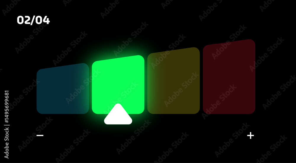 Aufkleber futuristic gauge meter ui element. neon speedometer dashboard graphic. scifi performance level indic