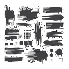 Sketchy crayon hand drawn elements new design