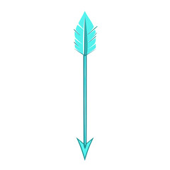 Minimalistic Arrow with Refined Outline in Vibran Isolated on Transparent Background