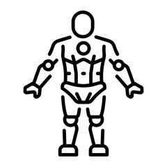 A line style icon showing exoskeleton frame