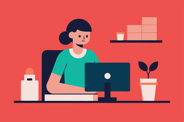 business woman in office