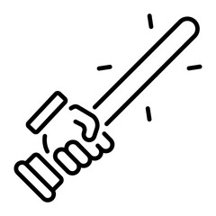 A linear style icon of laser sword weapon