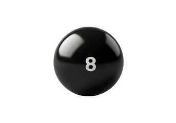 Black eight ball isolated on a white background