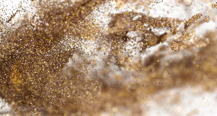 Abstract Gold Glitter Explosion Background Texture