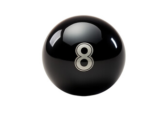Black eight ball billiards pool isolated white background isolated on a white background
