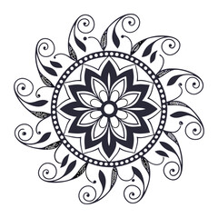 silhouette mandala design