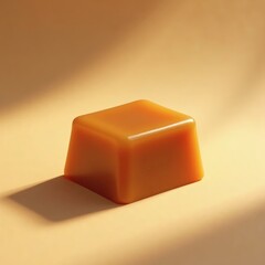 Isolated Square Caramel Candy