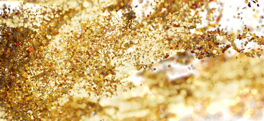 Abstract background with gold and red autumn leaves. Perfect for fall themed designs.