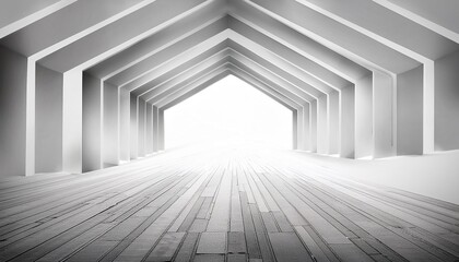 white background geometrical shapes with perspective