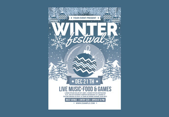 Winter Festival Flyer Template