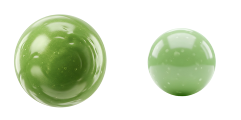 光沢球体緑色二種