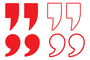 Quote icon vector illustration. Quotation mark sign and symbol