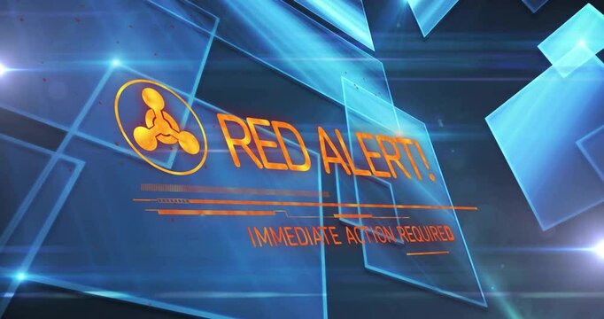Orange alert icon fading, sliding RTJ morphing to RED ALERT!, pulsing driving immediate action
