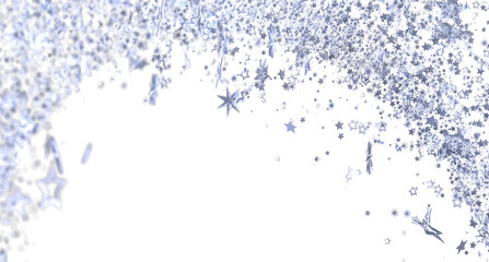 Sparkling silver stars on white. Perfect for holidays, celebrations, and magical designs.