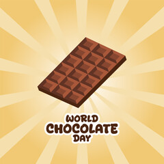 Vector graphic of World Chocolate Day for World Chocolate Day celebration.