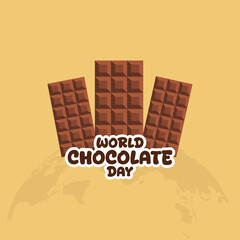 Vector graphic of World Chocolate Day for World Chocolate Day celebration.