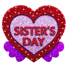 Sister's Day: Glitter Heart Image